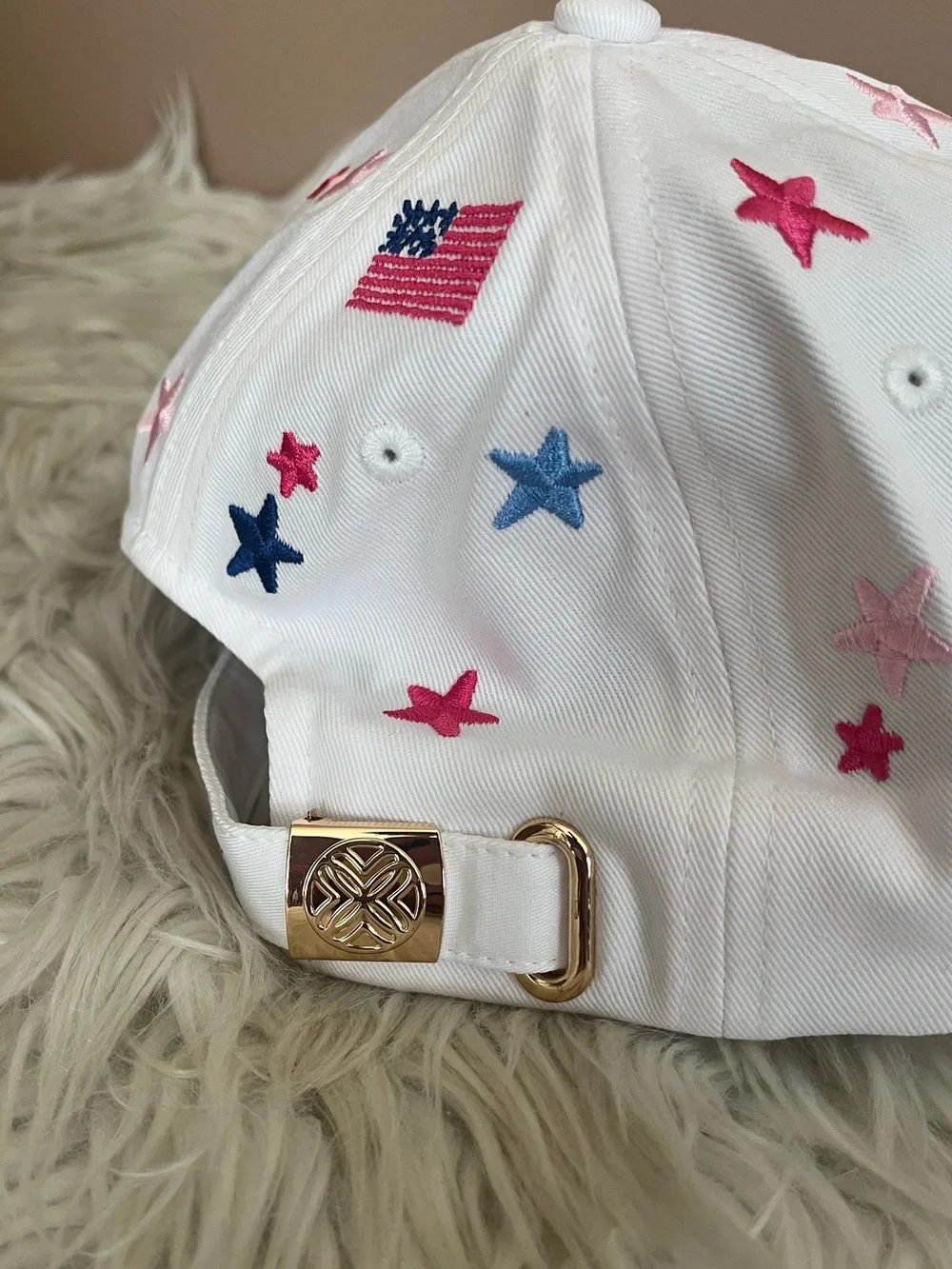 {Lilly Pulitzer} Embroidered Logo Hat in Resort White It's A 250th Celebration